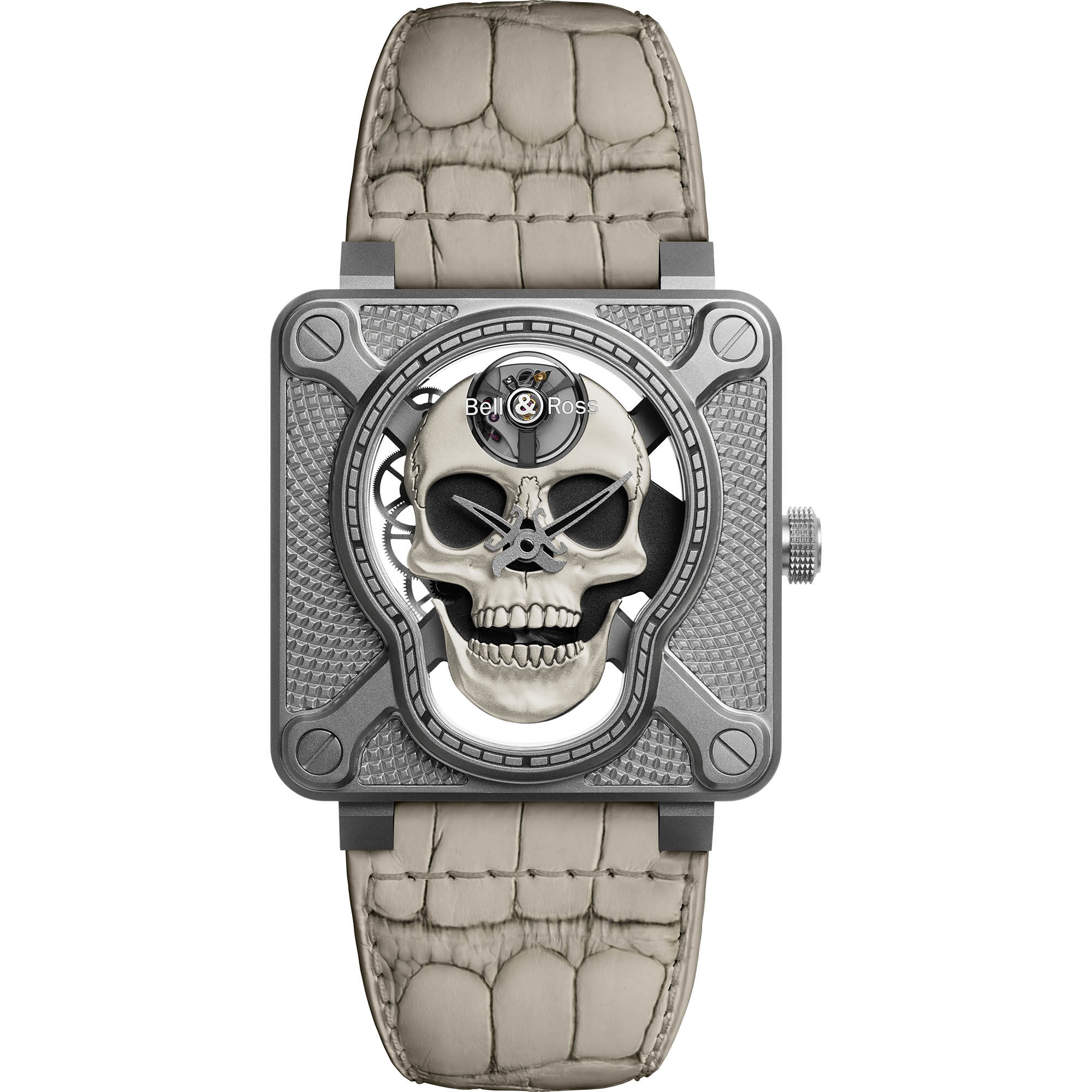 new replica Bell & Ross BR 01 Laughing Skull White BR01-SKULL-0-SK-ST watches